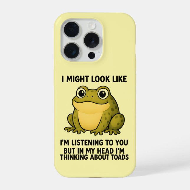 Cute Frog Toad ADHD Humor Meeting Survival Gift iPhone Case (Back)