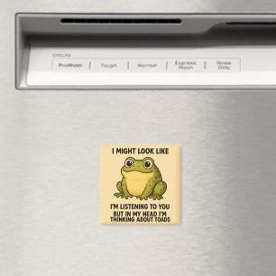 Cute Frog Toad ADHD Humor Meeting Survival Gift Magnet