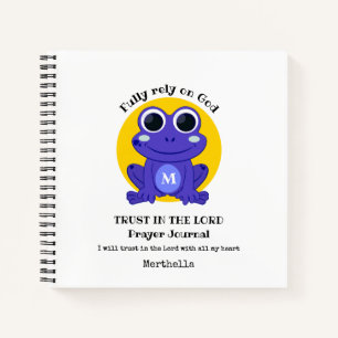 Cute Frog TRUST IN THE LORD Christian Prayer Notebook