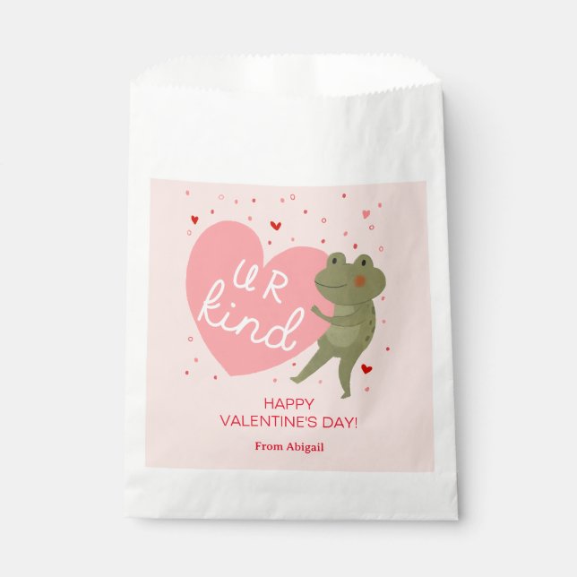 Cute Frog Valentine  Favour Bags (Front)