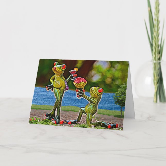 Cute Frog Valentine's Day Card (Front)