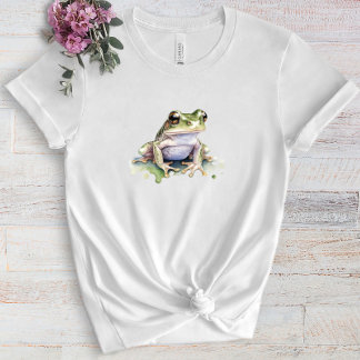 Cute frog white watercolor T-Shirt