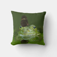 Cute frog with a Butterfly on his nose