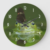 Cute frog with a Butterfly on his nose