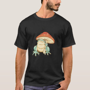 Cute Frog With A Mushroom Umbrella T-Shirt