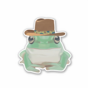 Cute Frog With Cowboy Hat