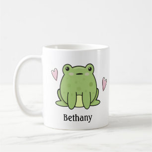 Cute Frog With Heart Pesonalized  Coffee Mug