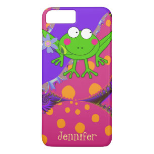 Cute Froggy in Love with Custom Text Case-Mate iPhone Case