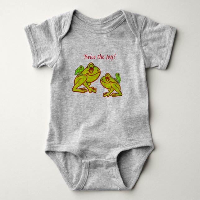 Cute Frogs Baby Bodysuit (Front)