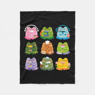 Cute Frogs Fleece Blanket