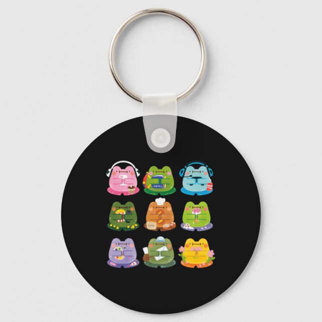 Cute Frogs Key Ring (Front)