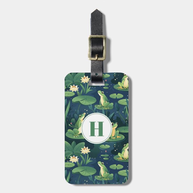 Cute Frogs Luggage Tag (Front Vertical)