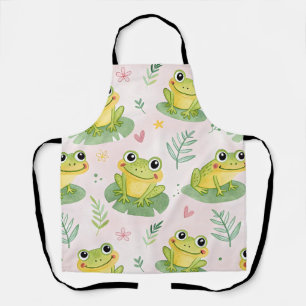 Cute frogs Pattern Apron