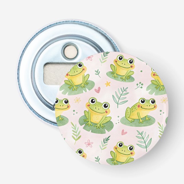 Cute frogs Pattern Bottle Opener (Front)