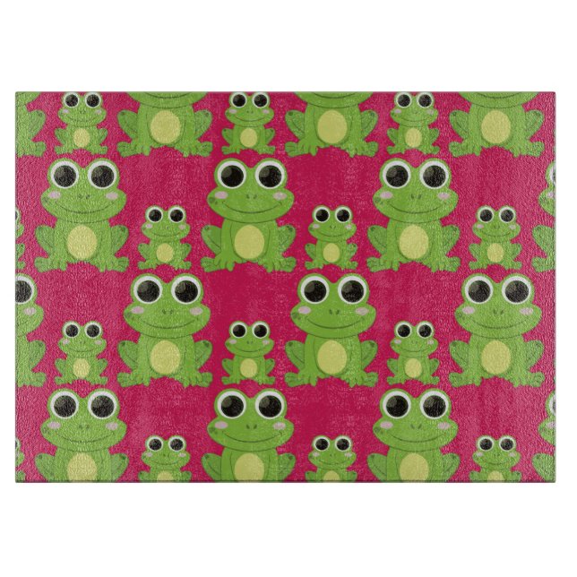Cute frogs pattern cutting board (Front)