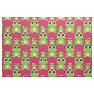 Cute frogs pattern fabric