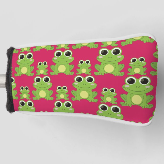 Cute frogs pattern golf head cover (Front)
