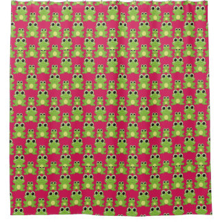 Cute frogs pattern shower curtain