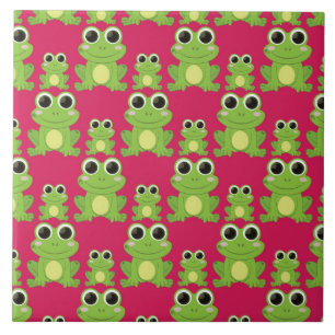 Cute frogs pattern tile