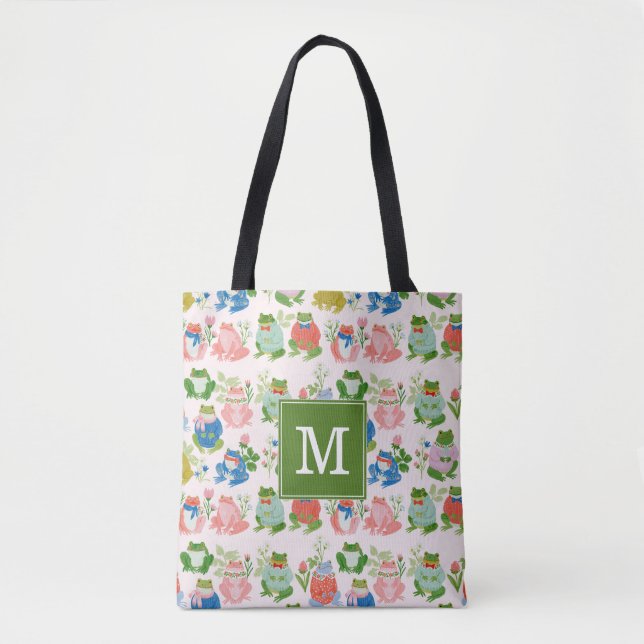 Cute Frogs Tote Bag (Front)