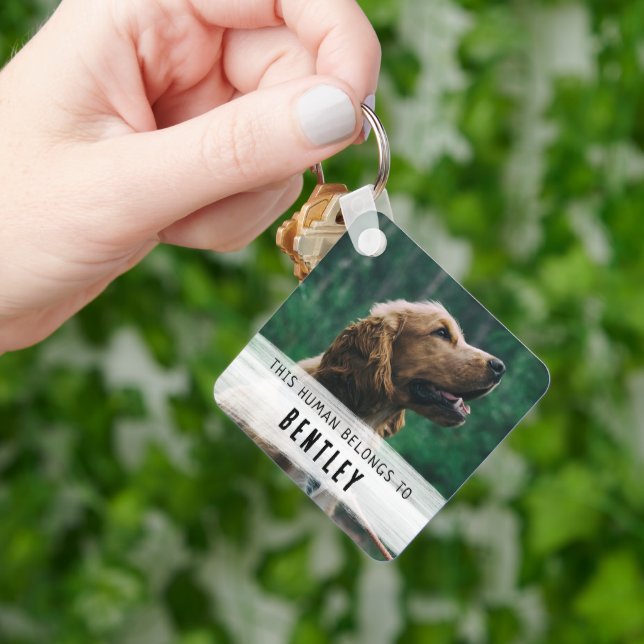Cute From the Dog Photo Key Ring (Hand)