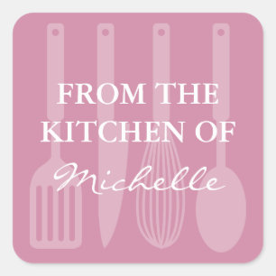Cute From the kitchen of cooking utensils stickers