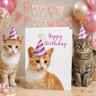 Cute From Your Pet Cat Happy Birthday Greeting Card