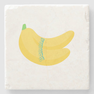 Cute Fruit Art / Tropical Food Aesthetic Stone Coaster