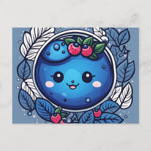 Cute Fruit Blueberry Delight Postcard