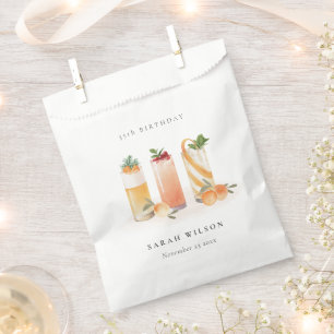 Cute Fruit Cocktail Orange Blush Any Age Birthday Favour Bags