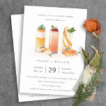 Cute Fruit Cocktail Orange Couples Shower Invite<br><div class="desc">For any further customisation or any other matching items,  please feel free to contact me at yellowfebstudio@gmail.com</div>