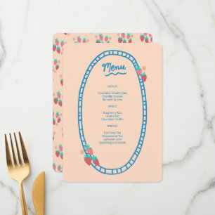 Cute Fruit CUSTOM Bridal Baby Shower Wedding Party Menu