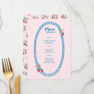 Cute Fruit CUSTOM Bridal Baby Shower Wedding Party Menu