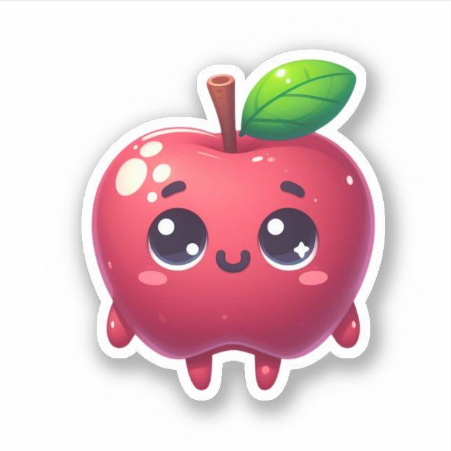cute fruit kawaii apple (Front)