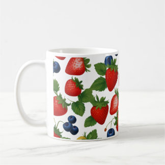 Cute fruit pattern coffee mug