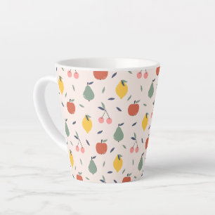 Cute Fruit Pattern Latte Mug
