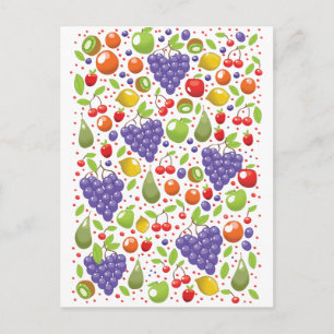 Cute Fruit pattern Postcard