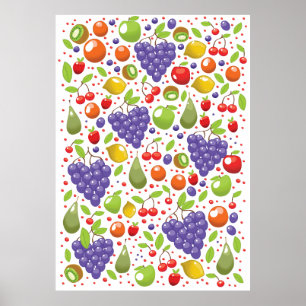 Cute Fruit pattern Poster
