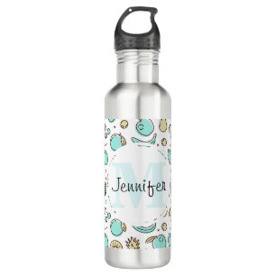 Cute Fruit Pattern Summery Themed Monogram 710 Ml Water Bottle