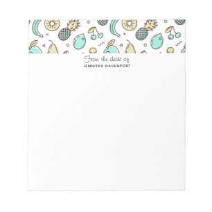 Cute Fruit Pattern Summery Themed Notepad