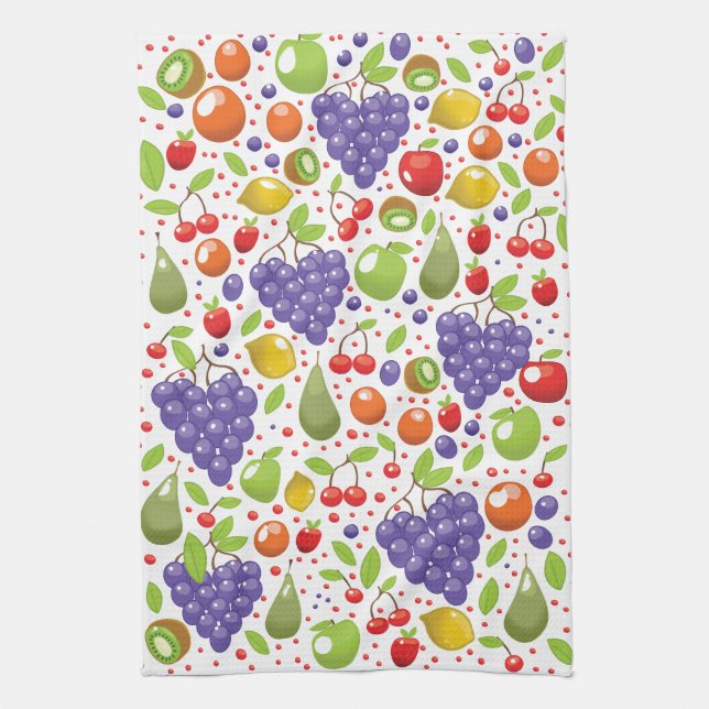 Cute Fruit pattern Tea Towel (Vertical)
