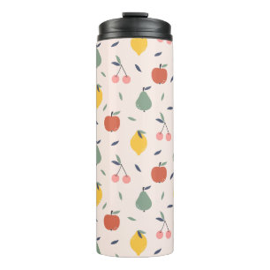 Cute Fruit Pattern Thermal Tumbler