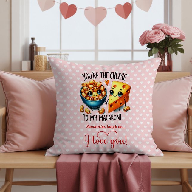 Cute Fruit Pun Custom Name Valentine Accent Pillow (Cute Fruit Pun Custom Name Valentine Accent Pillow

)
