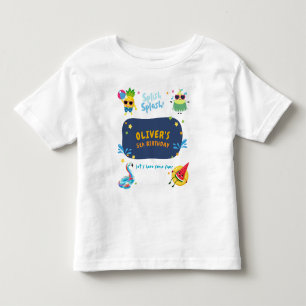 Cute Fruits Colourful Summer Pool Birthday Party Toddler T-Shirt