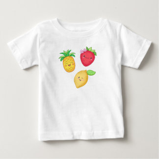 Cute Fruits Strawberry Lemon Pineapple Summer Baby T-Shirt