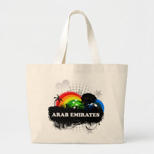 Cute Fruity Arab Emirates Large Tote Bag