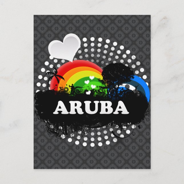 Cute Fruity Aruba Postcard (Front)