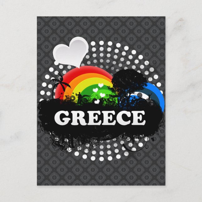 Cute Fruity Greece Postcard (Front)