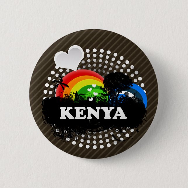 Cute Fruity Kenya 6 Cm Round Badge (Front)
