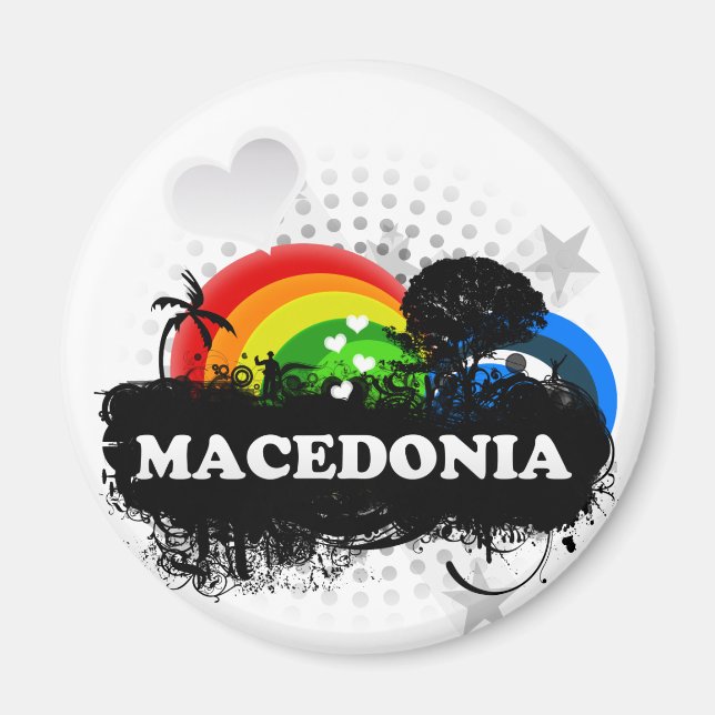 Cute Fruity Macedonia Magnet (Front)